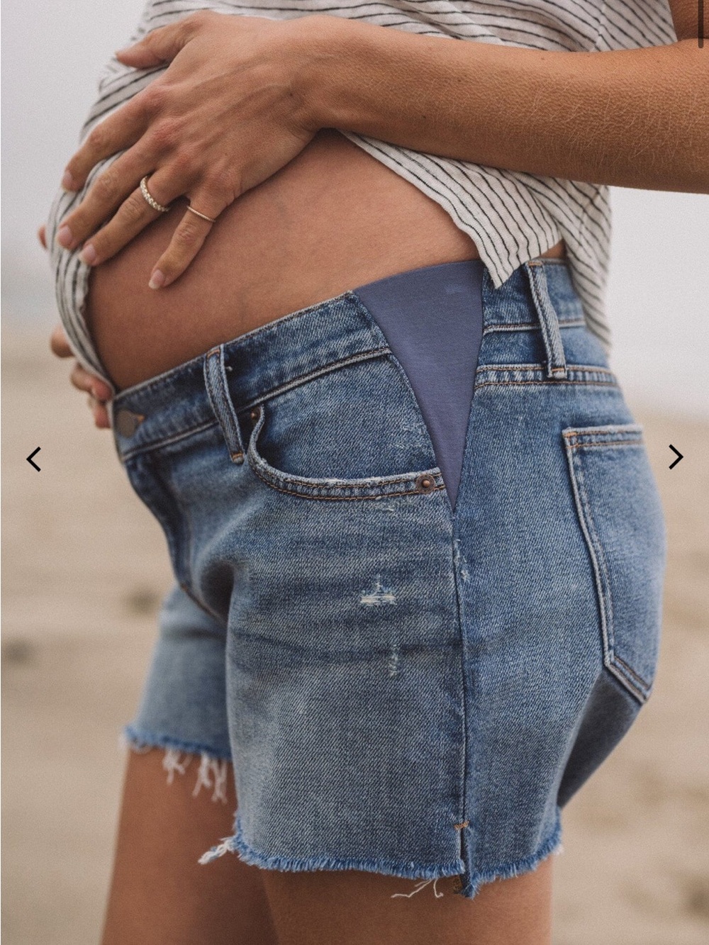 Hatch - The Cut Off Maternity denim shorts